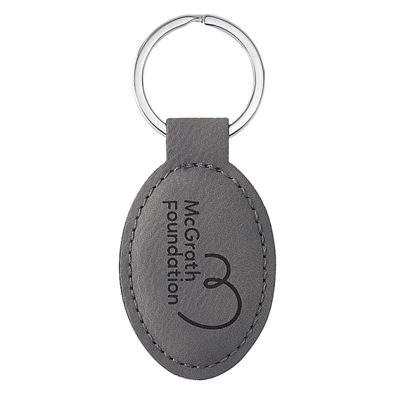 Leatherette Keychain - Grey!