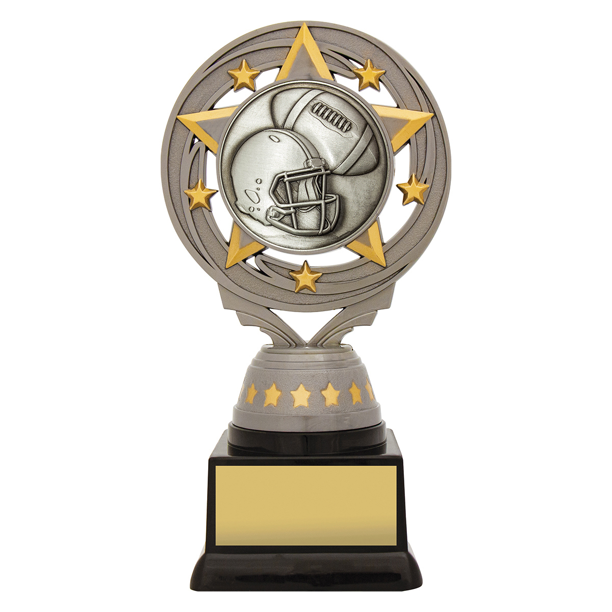 Silver American Football Torch
