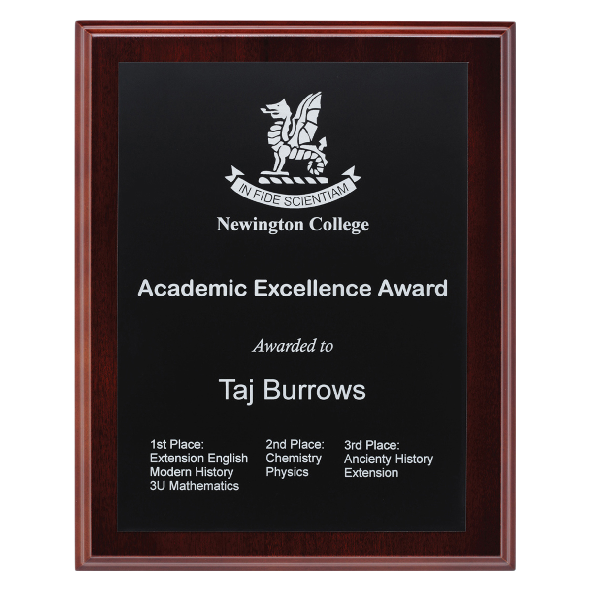 Engraved Plaques - Black / Silver