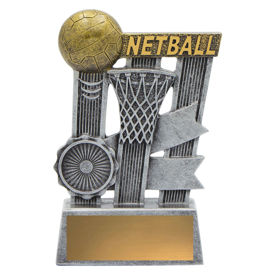 Netball Trophy - Silver Ribbon - Trophies & Awards - Trophies