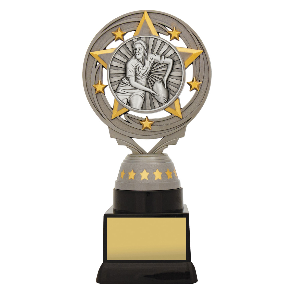 Silver Female Rugby Torch