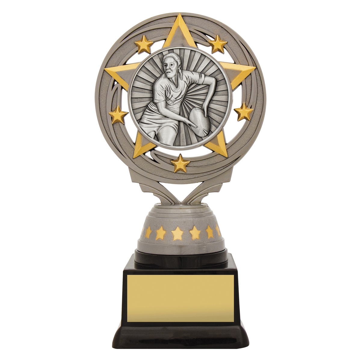 Silver Female Rugby Torch