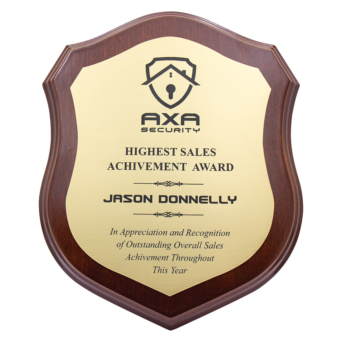 Engraved Shield Award