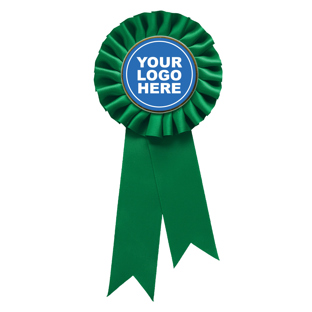 Green Rosette w/ Clip