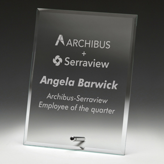 Clear Glass Plaque!