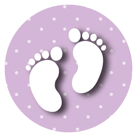 Trophy Activity Stickers - Baby Feet - Purple - Trophies & Awards ...