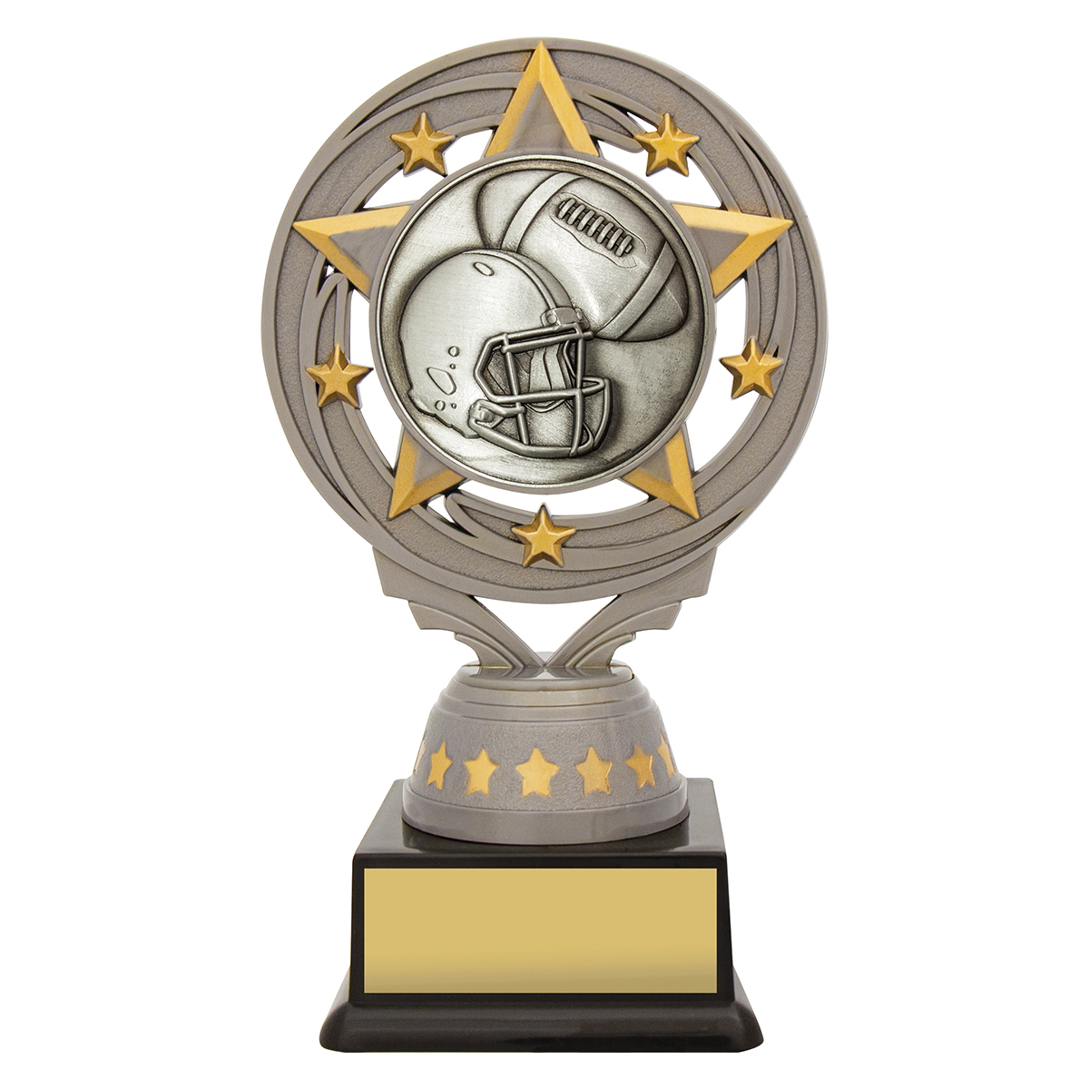 Silver American Football Torch