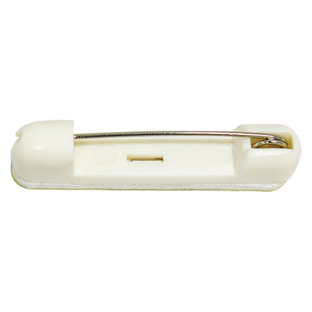 White Badge Pin