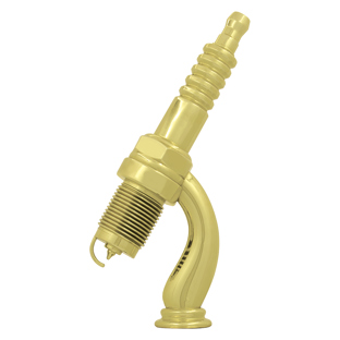 Spark Plug Gold 3D
