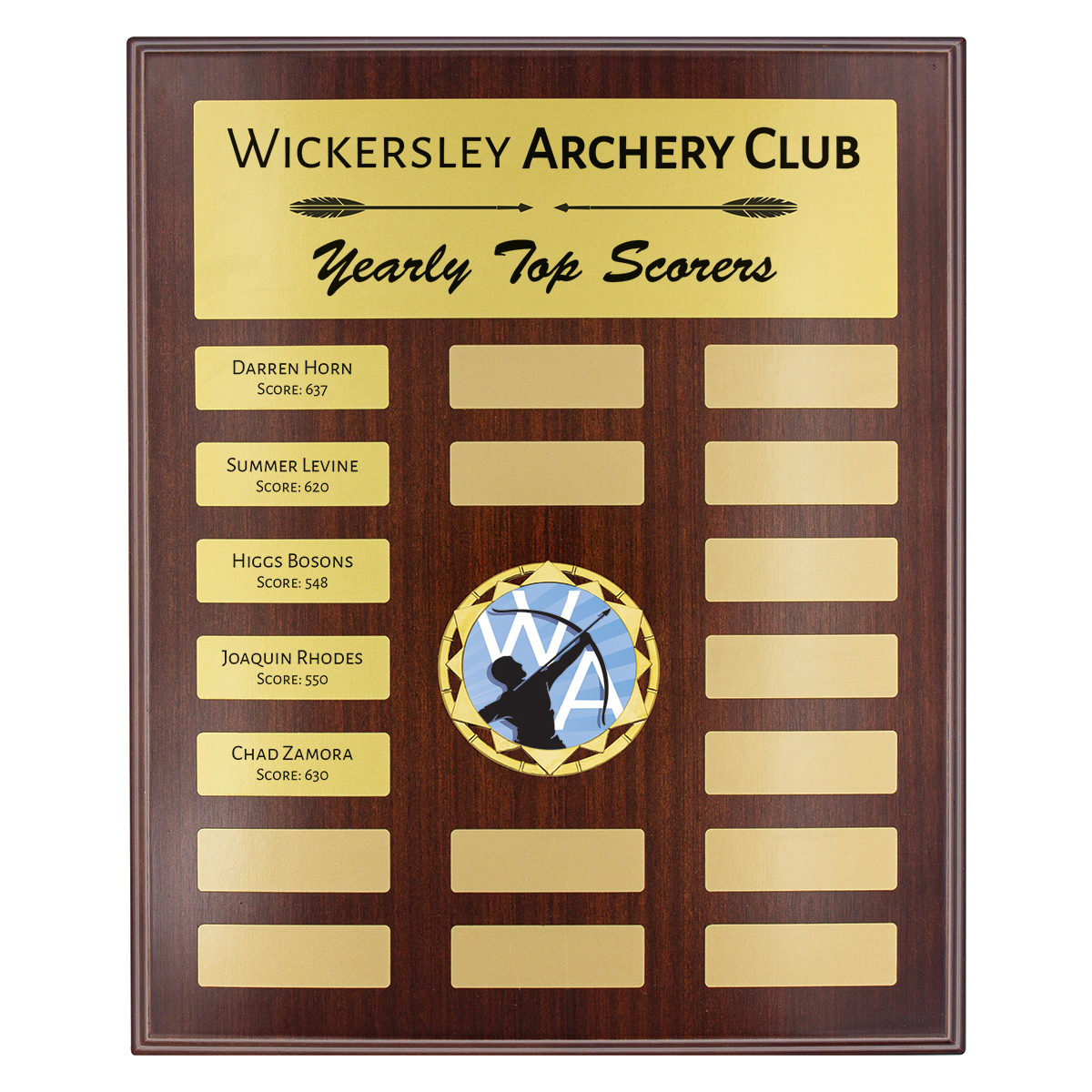 Showcase Gold Plaque