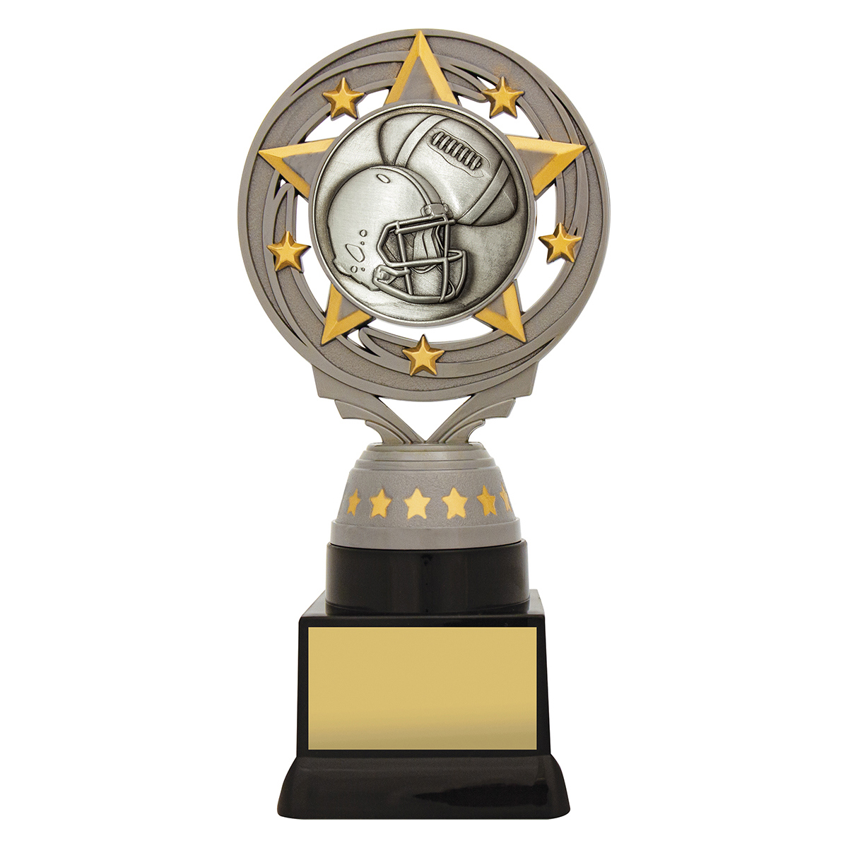 Silver American Football Torch