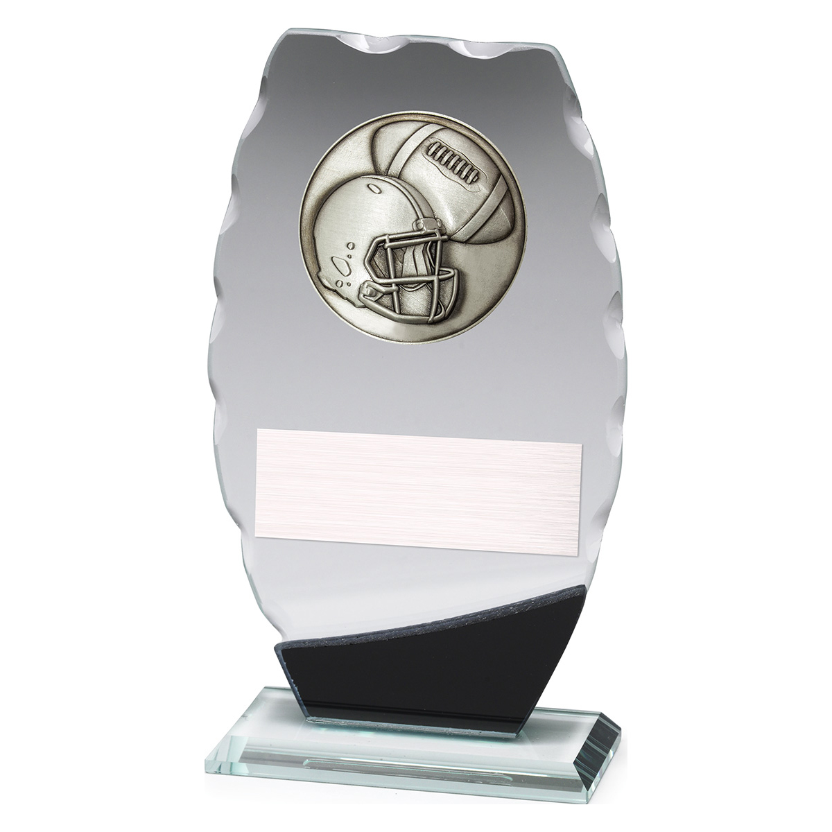 Clipped Oval Glass - American Football