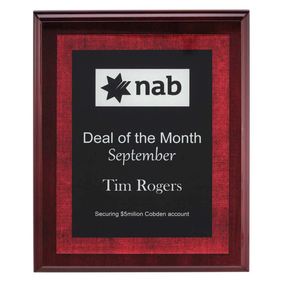 Vivid Red Plaque
