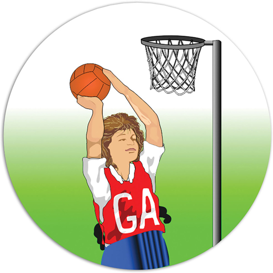 Traditional Centres - Netball Player Domed 25 & 50mm Insert - Trophies ...