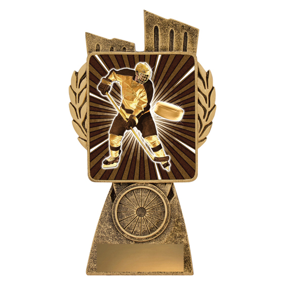 Antique Gold Lynx - Ice Hockey!