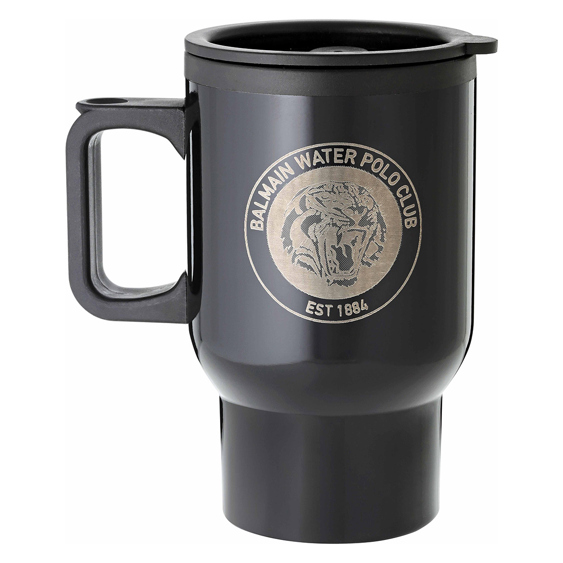 Black Travel Mug with Handle!