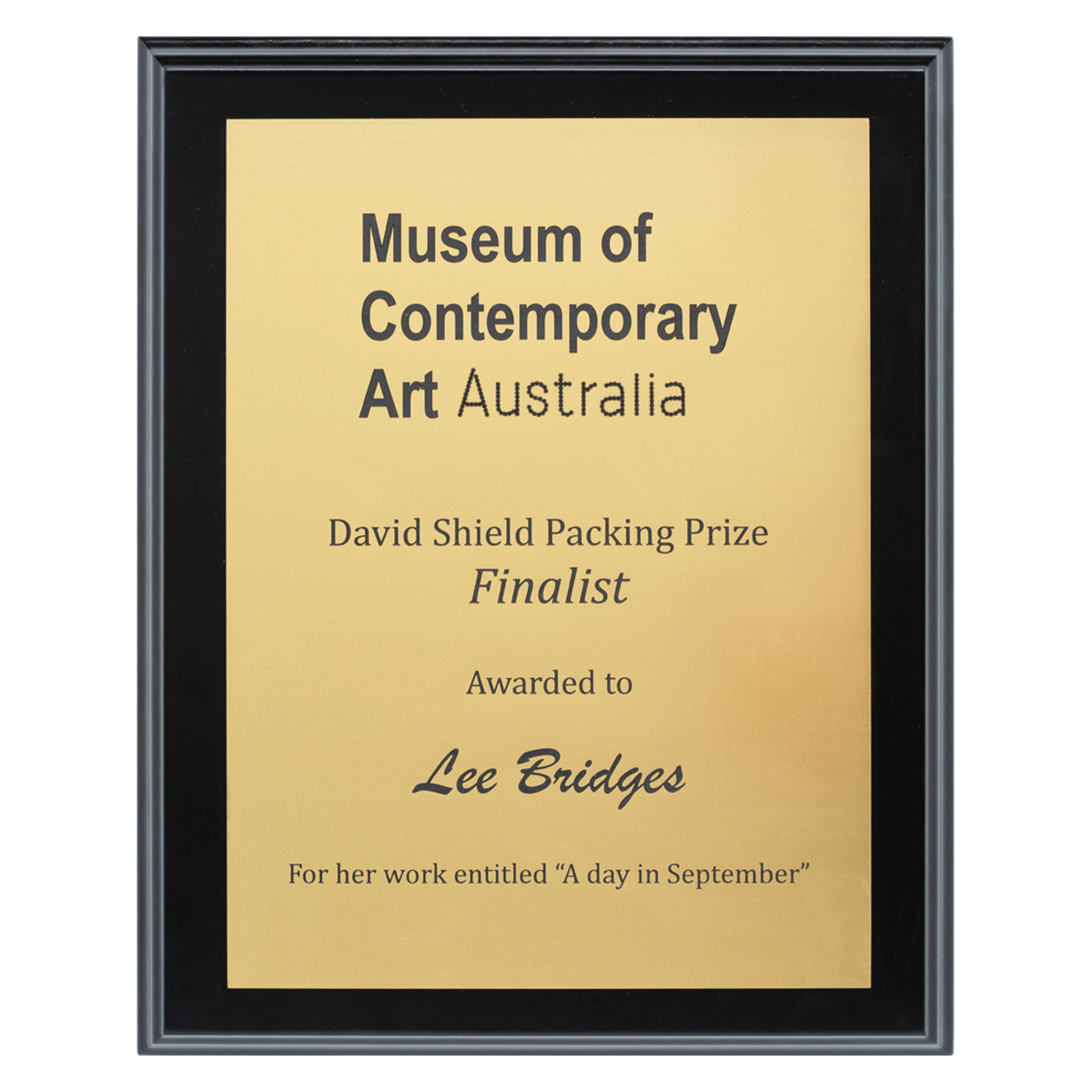 Engraved Plaques - Brushed Gold