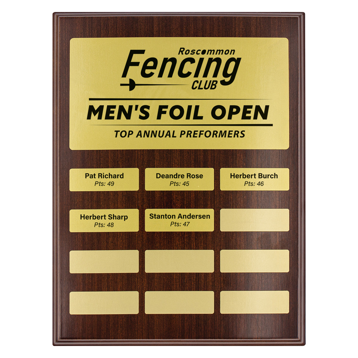 Seasonal Gold Plaque