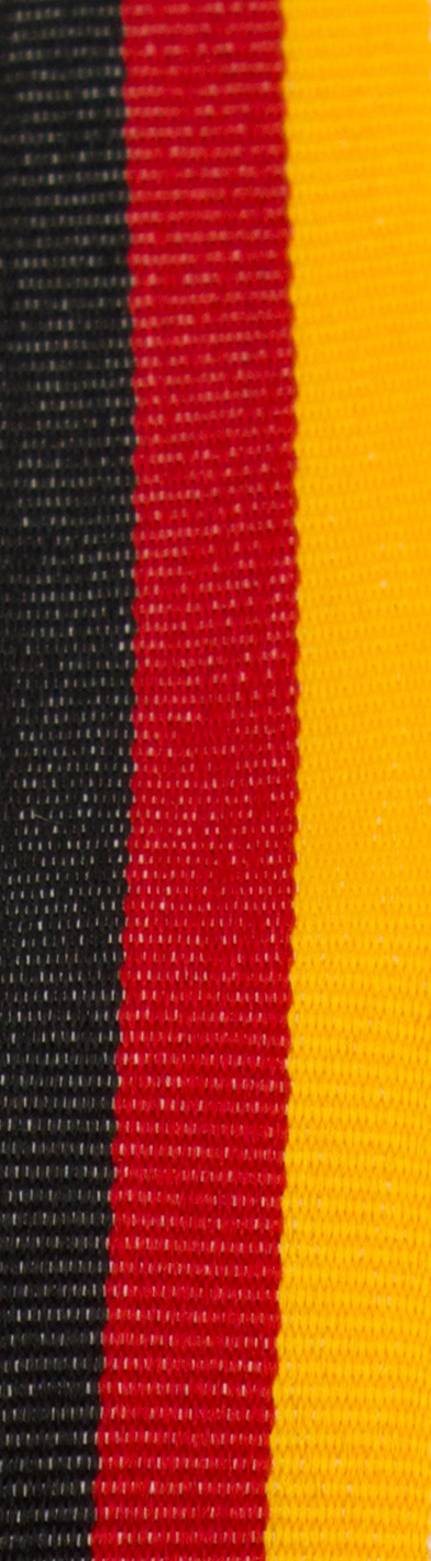 Black / Red / Gold V Neck Ribbon - Trophies