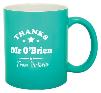 Thanks Aqua Coffee Mug