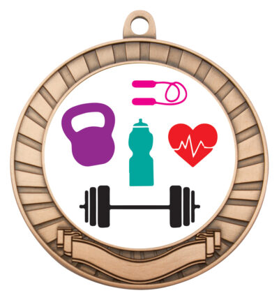 Eco Scroll Medal Fitness Bronze