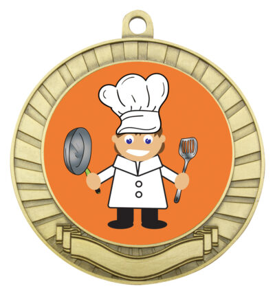 Eco Scroll Medal Chef Gold