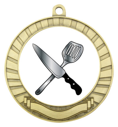 Eco Scroll Medal Cooking Gold