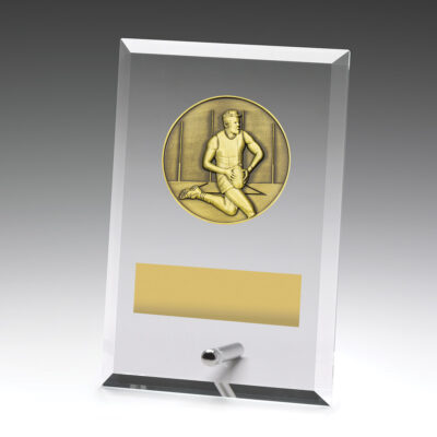 Glass Plaque Aussie Rules Male 150mm