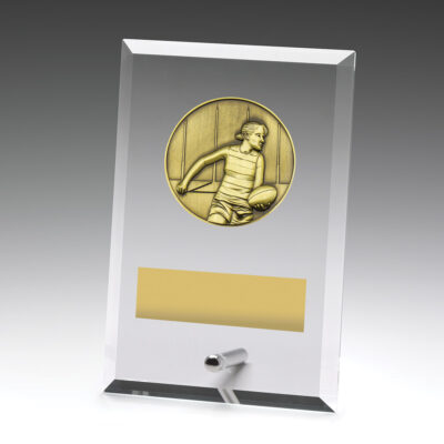 Glass Plaque Aussie Rules Female 150mm