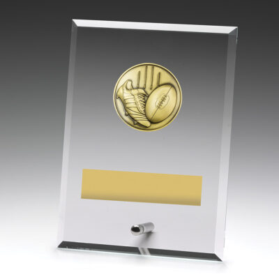 Glass Plaque Aussie Rules 175mm