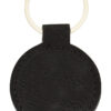 Leatherette Keychain Circle - Black / Gold - Image 2