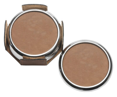 Leatherette Coaster Set x 4 - Image 3