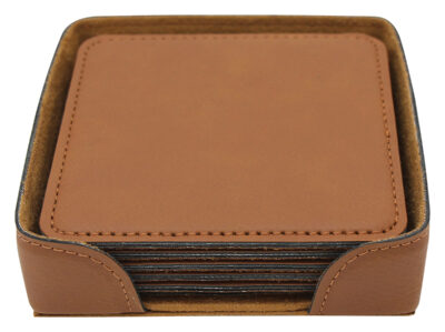 Leatherette Coaster Set x 6 - Image 2