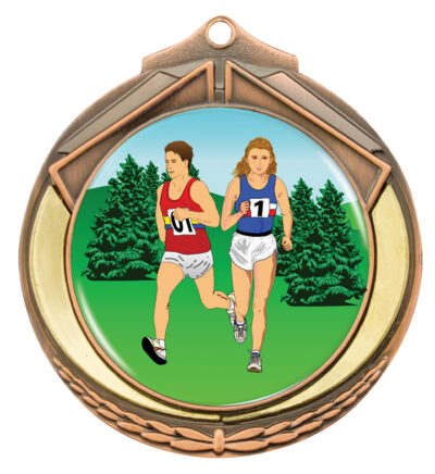 Shield Medal Running Bronze