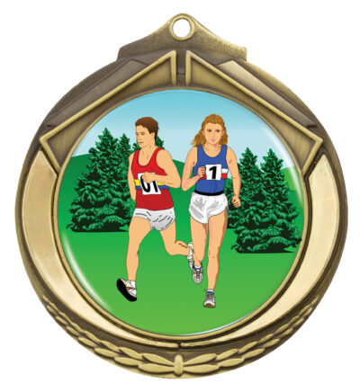 Shield Medal Running Gold