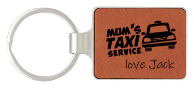 Mum's Taxi Service Leatherette Keychain