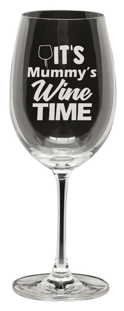 Mummy's Wine Time Wine Glass