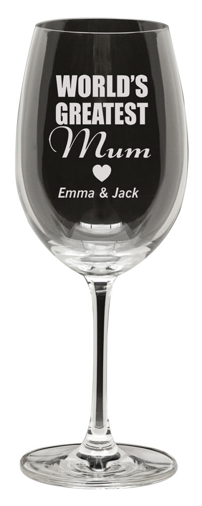World's Greatest Mum Wine Glass