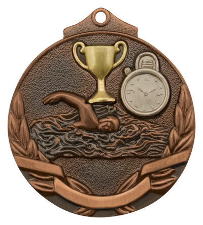 Swim Two Tone Medal Bronze