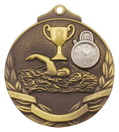 Swim Two Tone Medal Gold