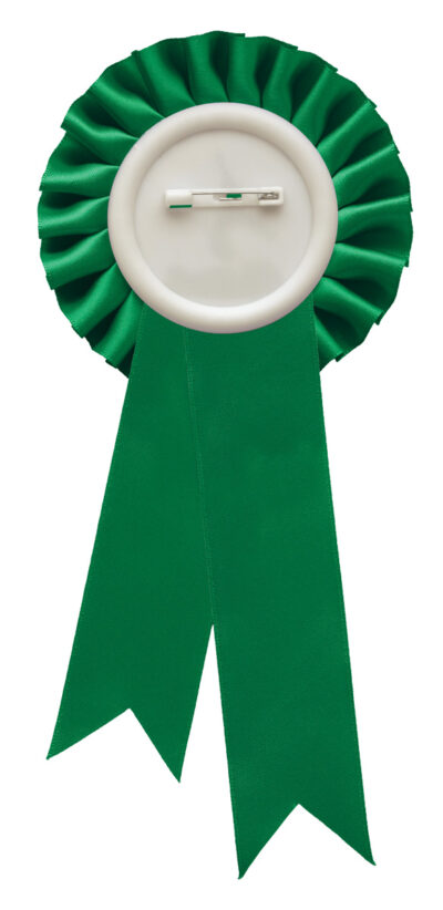 Green Rosette w/ Clip 90 x 210mm - Image 3