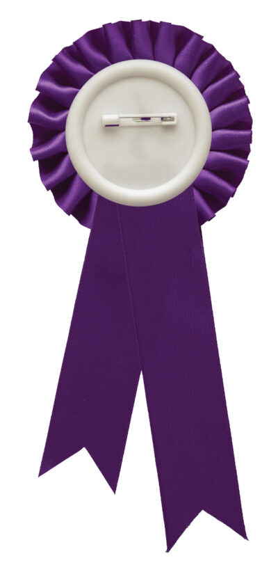 Purple Rosette w/ Clip 90 x 210mm - Image 3