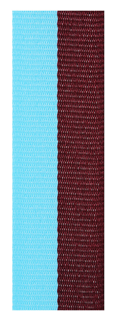Maroon / Light Blue V Neck Ribbon - Image 2