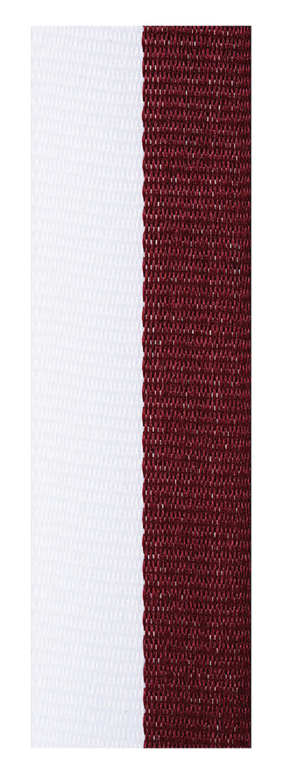 Maroon / White V Neck Ribbon - Image 2