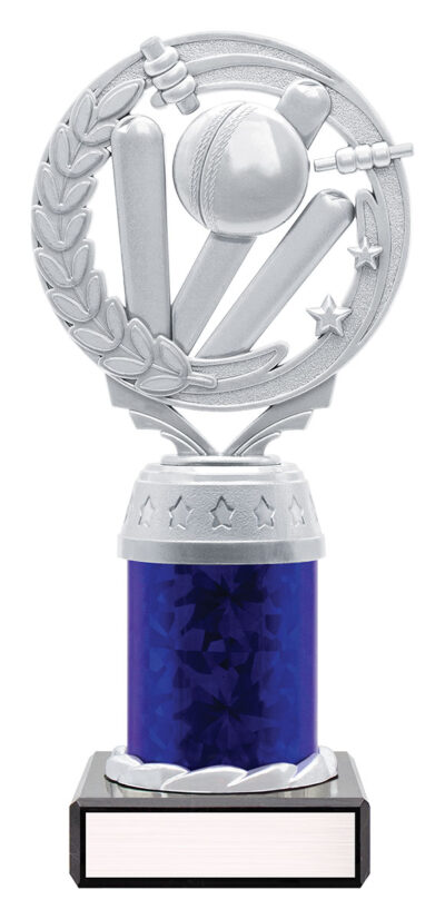 Silver / Blue Cricket Torch Series 185mm