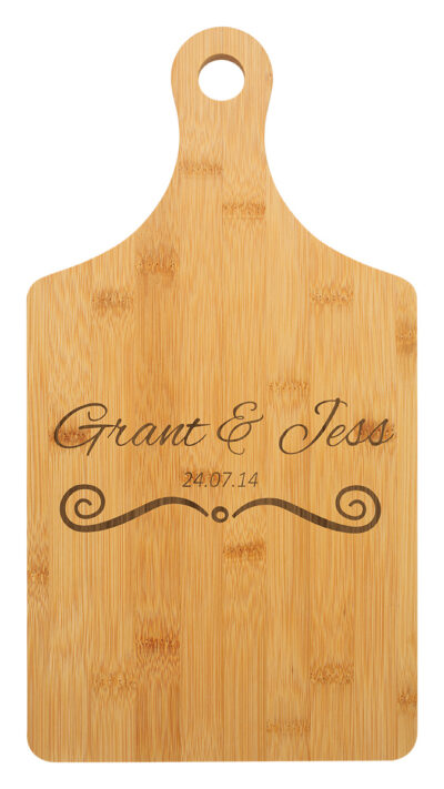 Couple with Style Bamboo Board with Handle