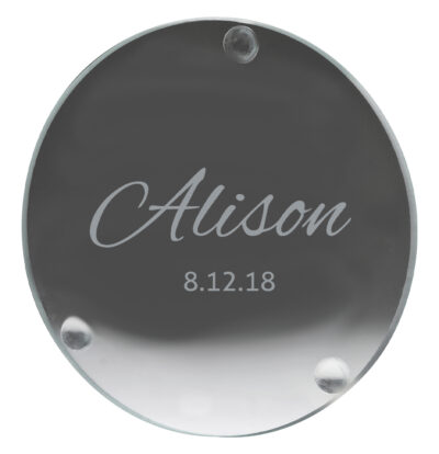 Glass Coaster Name with Date
