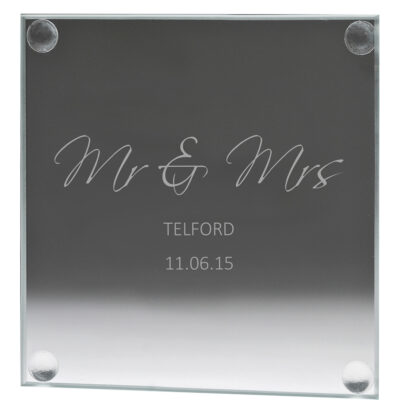 Glass Coaster Classic Wedding Couple