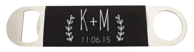 Double Wreath Black Bottle Opener