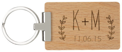 Double Wreath Keychain Timber